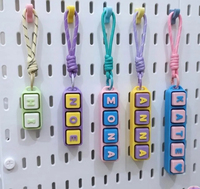 Printing logo Design Keyboard Keychain Keycap Relieve Stress Switches Key Chain Switch Keychain Diy Keyboard Button Keychain