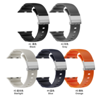 Chungming High Quality Rugged Adjustable Folding Magnetic Buckle Silicone Strap Band for Apple Watch Series 10 42mm 46mm