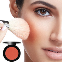 Fard à joues végétalien en gros, poudre pigmentée, rose lisse, fard à joues scintillant unique, palette de fard à joues, marque privée, blush végétalien