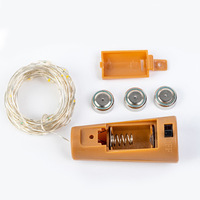 Guirlande lumineuse LED pour bouchon de bouteille de vin, PVC, blanc chaud 2700K, fonctionnant sur piles, clignotante, décorative, pour bar, chambre, cadeau, décoration