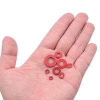 Kit assorti de rondelles isolantes plates en fibre de papier acier rouge, 8 tailles (M2, M2.5, M3, M4, M5, M6, M8), avec boîte (280 pièces)