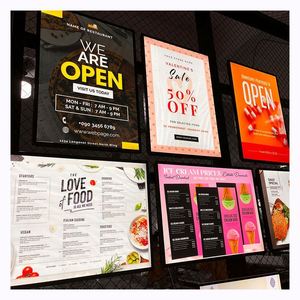 Customized Wall Art <b>Frame</b> Light A1 A2 A3 A4 Cinema <b>Poster</b> <b>Frame</b> Illuminated LED Light Box Ultra Thin Light Box - Product Image 5