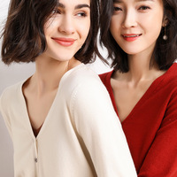 Nouvelle Collection Hiver 2026 – Cardigan Tricoté Femme à Manches Longues et Col Rond, Coupe Courte et Fine, Couleur Unie, Style Coréen Décontracté Amincissant