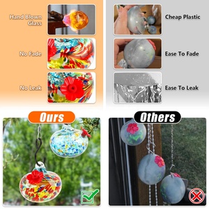 Solar Wind Chime <span class=keywords><strong>Bird</strong></span> Feeder appesa all'aperto con funzione di alimentazione degli uccelli ornamento da giardino attrazione della fauna selvatica - Product Image 5