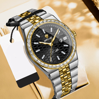 Jam Tangan Pria Binbond B7272 7272 Quartz Movement Stainless Steel Grosir Multi Dial Luminous Kalender Kasual untuk Pria