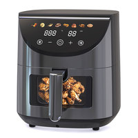 Freidora de aire digital inteligente 4L con ventana Freidora de aire compacta con 8 programas automáticos Freidora eléctrica Horno