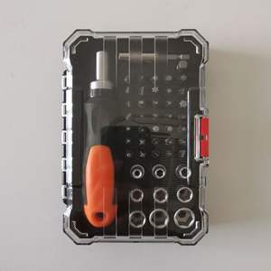 Jeu de tournevis à cliquet de précision 47 pièces, 1/4 po, métrique, en acier allié, outil manuel pour la réparation automobile et domestique - Product Image 1