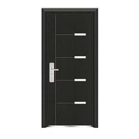 Style moderne, mode, modèle, conception de porte de sécurité Fahion Turquie, porte de sécurité en acier noir