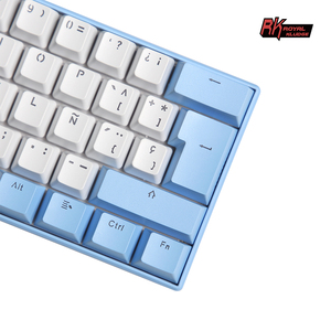 Bàn Phím Cơ Chơi Game Trong Mờ Rgb Bán Chạy Bàn Phím Cơ Pc Rgb Tùy Chỉnh Mini Ngôn Ngữ Tây Ban Nha Teclado 60% Màu Xanh Dương - Product Image 4
