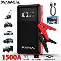 SHARMEAL OEM&ODM Démarreur de secours portable 12V, booster de batterie, démarreur de voiture 1500A, batterie externe au lithium pour voiture