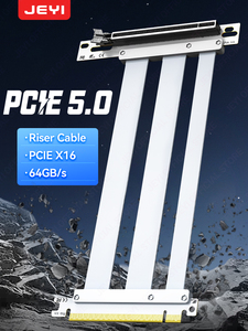White PCIe 5.0 X16 Riser <b>Cable</b> 90. Angle Extension <b>for</b> RTX 4090/5090 7900 XTX WRX80/TRX40 Bulk Orders Used White - Product Image 3
