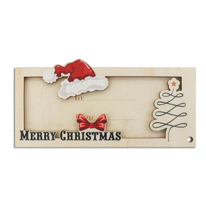 Ornement de Noël en bois découpé <span class=keywords><strong>au</strong></span> laser sur mesure, écologique, style art populaire, pour chaussette de Noël, décorations de Noël XAMS - Product Image 5