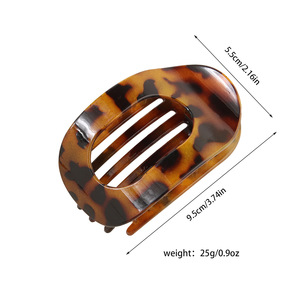 Pinzas Grandes de Cocodrilo para el Cabello para Mujer 2025 Nueva Moda Color Sólido Elegante Pinza Plana de 9.5cm con Logotipo Personalizado - Product Image 3