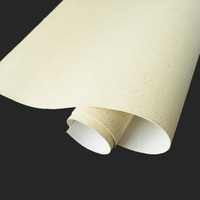 Toile vierge en coton mélangé à tissage moyen, peinte à la main, avec cadre, 480 g/m², tissu de toile peinte pour la peinture artistique à la main