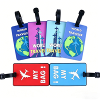 Étiquette de bagage en PVC pour valises et sacs à dos, porte-cartes d'embarquement avec nom et carte d'identité, cadeau promotionnel