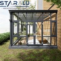 Véranda en aluminium prête pour l'intégration intelligente avec compatibilité capteur pour ventilation automatisée, ombrage solaire et contrôle climatique