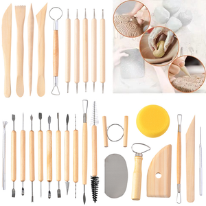 Kit d'outils de poterie de qualité Longte pour sculpture, modelage, argile polymère, outils métalliques et finition au four - Product Image 5