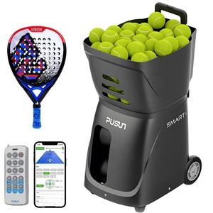 Machine d'entraînement au padel intelligente, lanceur <span class=keywords><strong>de</strong></span> balles automatique avec capacité <span class=keywords><strong>de</strong></span> 100 balles, télécommande via application pour l'entraînement et le <span class=keywords><strong>coaching</strong></span> au padel - Product Image 1