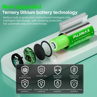 Batteries au lithium rechargeables de type C PUJIMAX 10000mWh 1,5V taille D pour cuisinière au gaz naturel, chauffe-eau, lampe de poche, radios