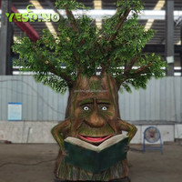 Arbre parlant animatronique d'intérieur personnalisable de 3.5 mètres de haut en métal éponge pour centres commerciaux espaces publics Playhouses