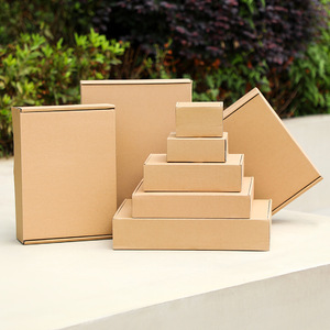 Biểu tượng tùy chỉnh có thể gập lại Brown kraft giấy vận chuyển hộp bưu phẩm giấy Bao bì hộp - Product Image 1