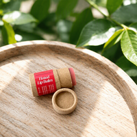 Tube de baume à lèvres en papier kraft personnalisé, sans plastique, biodégradable, écologique, emballage cosmétique, parfum, déodorant, étiquette privée