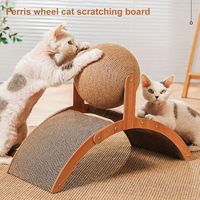 Uhomepet 26cm 4 niveaux, boule à gratter verticale en sisal pour chat – Jouet résistant à l'usure et à la saleté pour affûter les griffes du chat