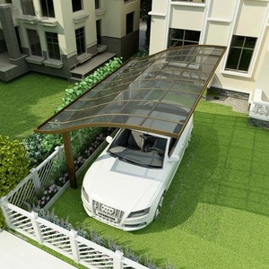 Cochera Metálica Resistente con Estructura de Aluminio, Cobertizo de Estacionamiento Duradero <span class=keywords><strong>para</strong></span> Uso Residencial y Comercial en Exteriores - Product Image 3