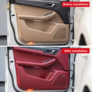 Cubierta de cuero Real para Porsche <span class=keywords><strong>Macan</strong></span> 2014 - 2023 accesorios de coche modificación <span class=keywords><strong>Interior</strong></span> Kit tapicería de alta calidad - Product Image 6