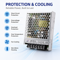 Alimentation à découpage industrielle encastrée LRS-100 100W 12V 24V 36V 48V AC/DC avec refroidissement par ventilateur pour l'automatisation