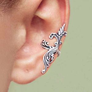 Orecchino a clip vintage a forma di fiore ondulato da donna, senza piercing, accessorio per l'orecchio da indossare tutti i giorni, gioiello alla moda per outfit. - Product Image 1