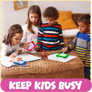 어린이 생일 파티 상 및 작은 선물에 적합한 쓰기 및 그리기 보드 키 체인 용 2-4 세 - Product Image 5