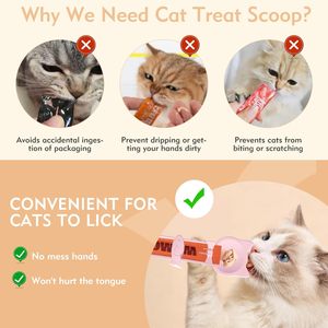 Manufacturer Wholesale Portable Pet Cat-Bar <b>Strip</b> Feeder Snack Feeder <b>Plastic</b> Cat <b>Strip</b> Squeeze Spoon Dispenser for Cat Cats - Product Image 2