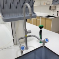 Équipement de laboratoire de haute qualité robinet d'eau de laboratoire en laiton massif robinet de laboratoire à 3 voies balançoire col de cygne
