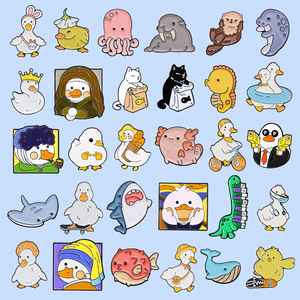 Ensemble de badges en émail assortis, motifs mignons de dessins animés, de culture <span class=keywords><strong>pop</strong></span> et thématiques pour sacs à dos, vestes et cadeaux - Product Image 1