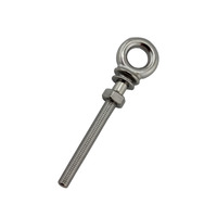 Vis à œil longue HX pour levage, quincaillerie de gréement, boulons à œil et écrou de blocage en acier inoxydable 316