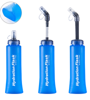 Bouteilles d'eau pliantes souples en TPU flacon pliable sans BPA pour sac d'hydratation pour la course à pied randonnée cyclisme Camping escalade
