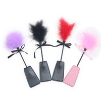 BDSM fouet produits sexuels jeu d'esclave flirter fessée pagaie chatouillement fétiche érotique sexuel plume tickler pour couple jouet adulte