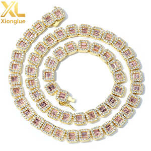 Fashion Diamond Necklace Alloy Material Geometric Shape Cuban <b>Chain</b> Fine Jewelry Necklaces - Product Image 3