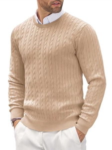 Pull à col rond à rayures verticales pour homme sur mesure pour l'hiver Coton Anti-rétrécissement ODM Pull en gros - Product Image 4