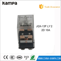 Relais électromagnétique série JQX-13F(1P-4P)LY1-LY4 avec indicateur LED, miniature, AC 220V/110V, faible puissance, interrupteur 10A, étanche à la poussière