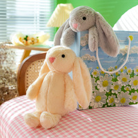 Boneka Kelinci Paskah 2026, Boneka Plushie Lembut Lucu Kawaii, Boneka Hewan Kelinci Paskah Bertelinga Panjang