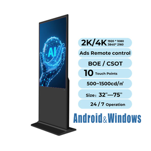 Kiosque numérique sur pied pour intérieur, 43-65 pouces, avec CMS à distance, écran tactile et affichage publicitaire LCD 1080P en option - Product Image 6
