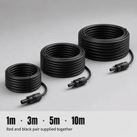 Kabel Ekstensi Panel Surya 4mm2 6mm2 Konektor Surya Pre-crimped Jantan Betina Sepasang 1500V DC Kawat PV Tembaga Berlapis Timah