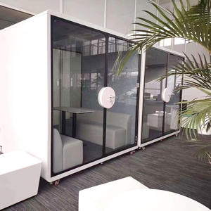 Pas cher Usine En Gros Différentes Tailles 1 2 <span class=keywords><strong>4</strong></span> 6 8 Personnes Intérieur Préfabriqué Cabine Insonorisée Bureau Pod Salle D'essai Auditif - Product Image 2
