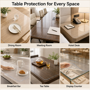 Rollo de Lámina de Vinilo Transparente, Película de PVC Flexible de Alto Brillo para Protección de Superficies de Mesas y Muebles, Grosor Personalizado - Product Image 2