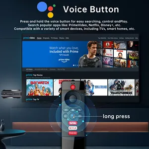 Control remoto por voz 4K ultra HD Versión global Streaming Android 13 con WiFi dual MINI Remote Best My Fire 4K Android Smart TV Stick