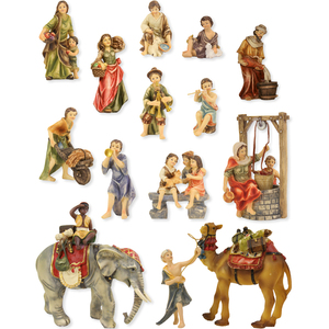 ZICOM Juego de Figuras Navideñas de la Natividad de San José, 14 Piezas con Figuras Adicionales, Alemania, Modelo 9069-K131 de 12 cm - Product Image 1