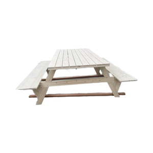 Tavolo da Picnic moderno da esterno in legno e panca portatile per agriturismo e campeggio facile da montare - Product Image 3