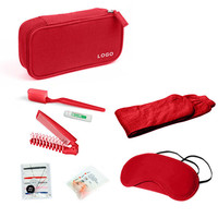 Kit d'hygiène dentaire de luxe pour avion, vente en gros à prix d'usine, trousse de toilette de voyage pour compagnies aériennes